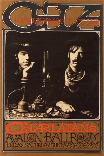 BOB FRIED (1937-1975) & HERB GREENE (1929- ). THE CHARLATANS. Group of 3 posters. 1967. Each approximately 21x14 inches, 55x35 cm. Fami